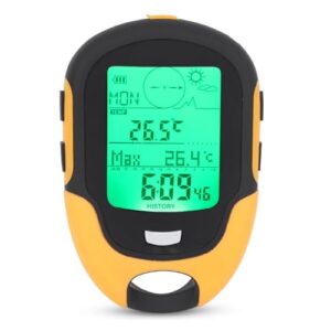 Leapiture FR500 multifunktionaler Höhenmesser mit Barometer, Thermometer, Hygrometer und Kompass in modernem design, ideal für Outdoor-Aktivitäten.