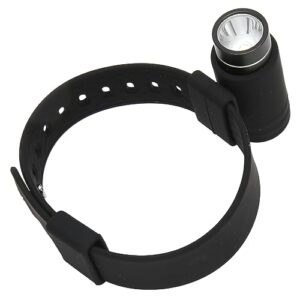 Tragbare LED-Handgelenk-Taschenlampe mit verstellbarem Armband, ideal für Outdoor-Aktivitäten wie Laufen und Bergsteigen.
