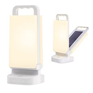 Tragbare Lepwings LED Campinglampe mit Solarpanel und dimmbarer Helligkeit, ideal für Camping und Notfälle, wasserdicht und robust.