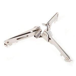 Linsition Kanister Ständer für Camping und Outdoor-Kochen, aus robustem Edelstahl 304 mit dreieckiger Struktur für Stabilität und Sicherheit.
