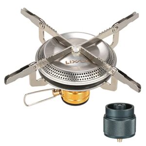 Ultra tragbarer Camping Gaskocher mit 3500W Leistung, faltbarem Design und robuster Halterung, ideal für Outdoor-Aktivitäten wie Camping, Wandern und BBQ.