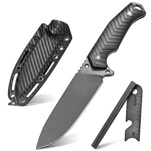 LOTHAR BAT Outdoor Messer mit D2 Stahl Klinge und ergonomischem G10 Griff für Jagd und Survival Einsatz