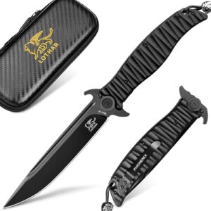 LOTHAR PHOENIX Klappmesser mit D2 Stahl Klinge und G10 Griff, elegantes Taschenmesser ideal für Jagd und Outdoor-Aktivitäten