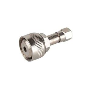 Petromax Luftpumpenadapter aus Chrom für HK150, HK250, HK350 und HK500. Hochwertiges, robustes Verbindungselement zum einfachen Aufpumpen von Outdoor-Ausrüstung.
