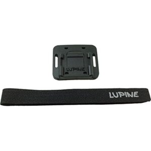 Lupine Helmhalterung Piko/Blika Frontclick in schwarz, geeignet für Erwachsene und Unisex, zur sichereren Montage von Scheinwerfern auf Helmen.