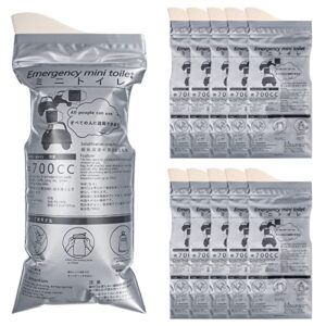 10 Stück Urinbeutel aus umweltfreundlichem Material, ideal für Notfallsituationen beim Camping, Reisen oder im Auto, mit hygienischem Gel-Umwandlungsprozess.