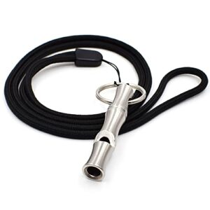 Makstore Signalpfeife mit Halsband und Schlüsselanhänger in elegantem Bambus-Design, ideal für Hunde-Training und Outdoor-Aktivitäten, kompakt und langlebig, erzeugt bis zu 120 dB.