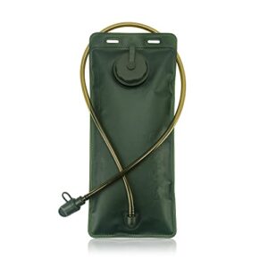 Mardingtop Trinkblase 2.5L in olivgrün, ideal für Outdoor Aktivitäten wie Wandern, Radfahren und Camping, aus robustem EVA-Material mit hygienischem Beißventil.