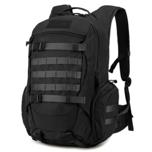 Mardingtop 35L Taktischer Rucksack in mattschwarz, ideal für Outdoor-Abenteuer, Camping und Reisen. Robustes Design mit MOLLE-System und gepolsterten Trägern für optimalen Tragekomfort.
