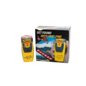 McMurdo FastFind 220 Personal Locator Beacon (PLB) in leuchtendem Gelb, wasserdicht, kompakt und leicht, ideal für Notfallortung während Outdoor-Aktivitäten.