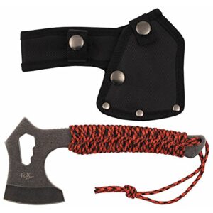 MFH Tomahawk - Redrope Stonewashed Camping Axt, handliche Outdoor-Axt mit Nylonscheide, ideal für Abenteuer in der Natur und LARP.