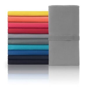 Blumtal Mikrofaser Handtuch in Grau, 140x70 cm, ideal für Sport, Fitness und Reisen - schnelltrocknend und leicht.