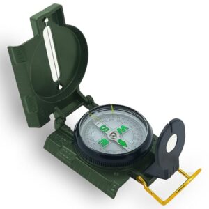 Militär Marschkompass mit Neigungsmesser und Nachtsicht, wetterfestes und robustes Navigationsinstrument für Outdoor-Aktivitäten