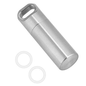 Wasserdichte Mini Pillendose aus Edelstahl für Outdoor-Aktivitäten, ideal zum Aufbewahren von Medikamenten und Kleinigkeiten beim Camping, Wandern und Klettern.
