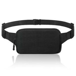 Schwarze MoKo Laufen Hüfttasche für Sport und Freizeit, gefertigt aus strapazierfähigem Nylon mit verstellbarem Hüftgurt und Reißverschluss, ideal für Laufen, Radfahren und Wandern.