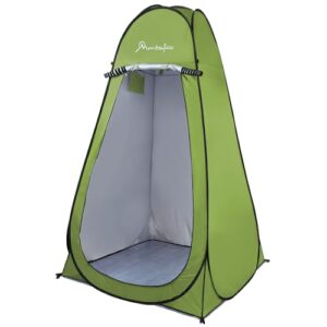 Montafox Multifunktionszelt in Grün, 2 Meter groß, tragbares Pop-Up Zelt für Outdoor-Aktivitäten, geeignet als Toilettenzelt, Duschkabine und Umkleideraum.