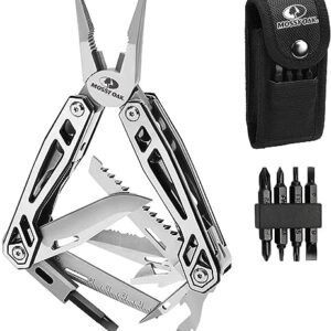 Mossy Oak Multifunktionszange 21 in 1 Multi-Tool, kompaktes und robustes Multitool mit Zange, Klappmesser und diversen Werkzeugen, ideal für Camping, Wandern und Reparaturen.