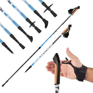 MSPORTS Nordic Walking Stöcke in Anthrazit mit ergonomischem Korkgriff und Teleskop-Technologie für optimale Leistung beim Nordic Walking.