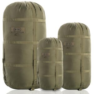 M-Tac Schlafsack Kompressionssack in Olivgrün, 12 Liter, leichtes und wasserabweisendes Nylon für Outdoor-Aktivitäten