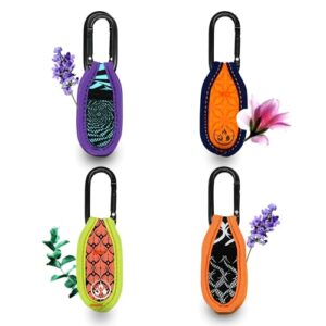 OLLEENO® Mückenschutz Clip - Farbige Neopren-Anhänger für effektiven Insektenschutz im Freien, ideal für Camping und Wandern.