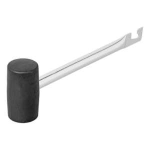 Multibros Camping Hammer Gummi mit Heringszieher - Multifunktionaler Zelt Hammer für Heringe aus robustem TPR und Stahl, ideal für Outdoor-Aktivitäten.