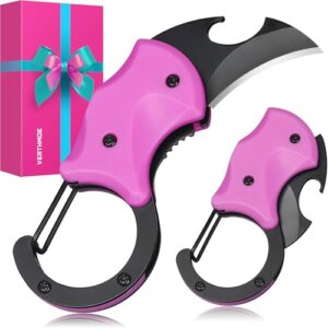 Praktisches und stilvolles Taschenmesser-Set für Frauen mit pinkfarbenem Griff und ergonomischem Design, ideal als Muttertagsgeschenk oder Geburtstagsgeschenk für Mütter und Großmütter.