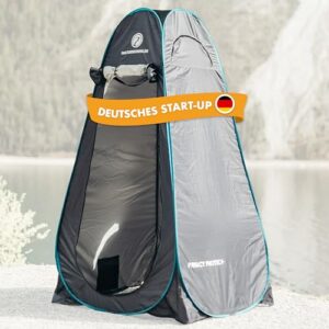 Wasserdichtes und blickdichtes Duschzelt Pop-Up für Camping und Outdoor-Aktivitäten in schöner natürlicher Umgebung