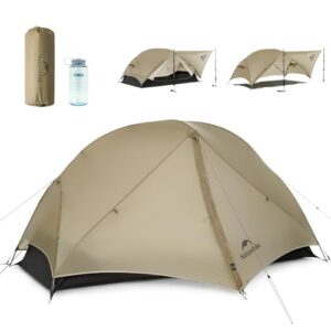 Ultraleichtes Naturehike Mongar UL-Zelt in Khaki für 1-2 Personen, ideal für Rucksacktouren und Camping mit wasserdichter Konstruktion und einfachem Aufbau.