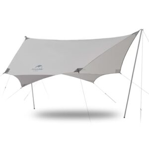 Ultraleichte Zeltplane Tarp für Outdoor-Aktivitäten, wasserdicht und mit UV-Schutz, ideal für Camping, Picknick und Festivals.