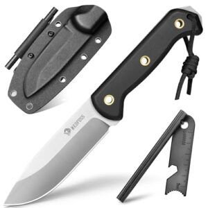 NedFoss SEAL Outdoor Messer mit 11 cm langer Klinge, ergonomischem G10 Griff und Kydex Scheide, perfekt für Survival und Outdoor-Aktivitäten.