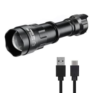Nightfox XB5 Pro LED-IR-Infrarotstrahler mit USB-C Ladefunktion und dimmbarem Licht, ideal für Nachtsichtgeräte.