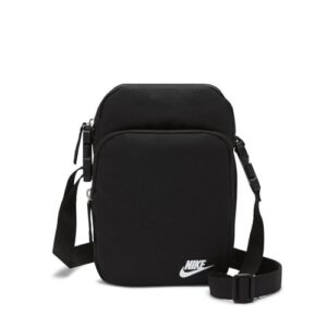 Nike Unisex Crossbody Gürteltasche in Black/Black/White mit verstellbarem Gurt, ideal für Sport und Alltag