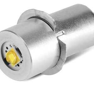 Nikou LED Upgrade Glühlampe P13.5S, 3W Ersatzlampe mit gelber LED, für Taschenlampen mit warmweißem Licht