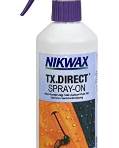 Nikwax TX.Direct Spray-On 500ml zur Imprägnierung von Funktionsbekleidung mit Wasserdichtigkeit und Atmungsaktivität. Ideal für Hardshells, Softshells und Fleece.