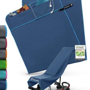 NirvanaShape Fitness-Handtuch aus ultra-saugfähiger Mikrofaser mit praktischer Reißverschlusstasche und Magnet-Clip, ideal für das Fitnessstudio und Outdoor-Sport.