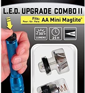 Nite LUC2-07 LED-Upgrade Birne für Mini Maglite, effiziente weiße Beleuchtung mit Ein/Aus-Schalter, ideal für Outdoor und Notfälle.