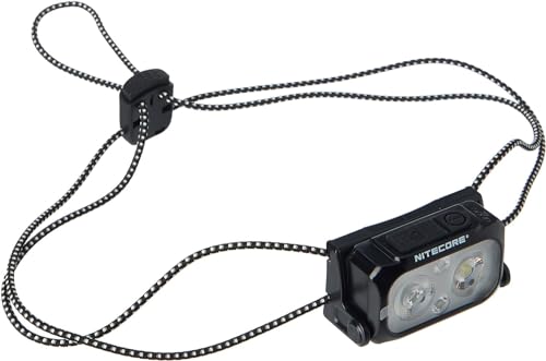 Nitecore Stirnlampe NU25UL, leichte und USB-C-aufladbare LED Kopflampe mit 400 Lumen und 130 m Leuchtweite, ideal für Camping und Outdoor-Aktivitäten.