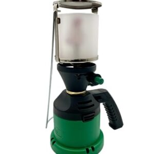 Nola Gaslampe inklusive 3 Glühstrümpfen, tragbare Gaslaterne für Camping und Outdoor-Aktivitäten, robustes Design mit ergonomischem Griff und Helligkeitseinstellung.
