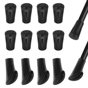 12 Stück Nordic Walking Stöcke Gummipuffer in verschiedenen Designs für optimalen Halt und Stabilität beim Wandern auf verschiedenen Untergründen.