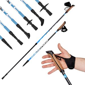 MSPORTS Nordic Walking Stöcke in Premium-Qualität mit ergonomischem Korkgriff und verstellbarer Länge für optimalen Komfort und Stabilität beim Nordic Walking.