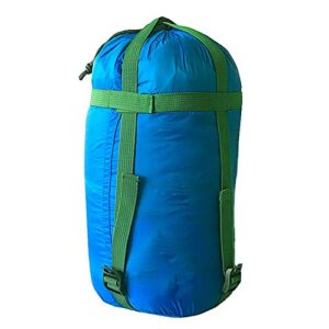 NHBETYS Nylon Kompressionssack in Himmelblau, ideal für den Transport von Ausrüstung bei Camping, Outdoor-Aktivitäten und Rucksacktourismus.