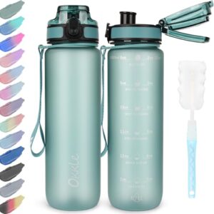 BPA-freie Trinkflasche mit 1 Liter Fassungsvermögen, ideal für Fitness, Schule und Outdoor-Aktivitäten, mit auslaufsicherem Verschlussdeckel und modernem Design.