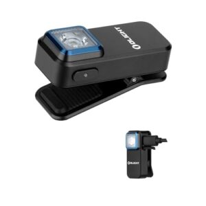 OLIGHT Oclip Mini LED Taschenlampe mit rotem Licht, 300 Lumen, USB-C aufladbare Handlampe für Outdoor-Aktivitäten und Sicherheitswarnungen.
