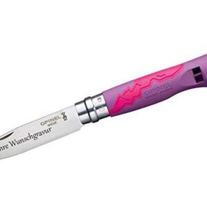 OPINEL Kindermesser OUTDOOR JUNIOR N° 7 in Violett mit abgerundeter Klinge für sicheres Schnitzen für Kinder