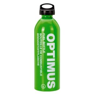 Optimus Brennstoffflasche mit Kindersicherung in grün, 1,0 Liter, ideal für Camping und Outdoor-Aktivitäten