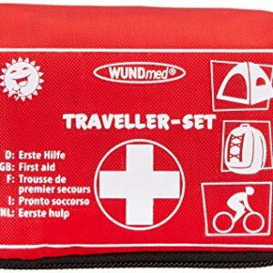 Ora-Tec Wundmed Erste Hilfe Set in roter Tasche mit weißem Kreuz und Gürtelschlaufe, ideal für den Notfall unterwegs