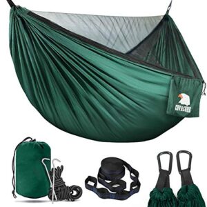 COVACURE Hängematte für Outdoor-Aktivitäten mit Moskitonetz, belastbar bis 350 kg, für 2 Personen geeignet, 290 x 140 cm, ultraleicht und ideal für Camping und Garten.