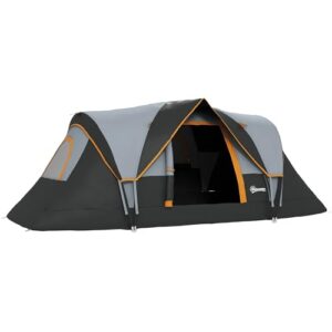 Geräumiges und stabiles Familien-Campingzelt für 5-6 Personen in modernem Design mit wetterfesten Materialien, perfekt für Camping, Garten und Reisen.