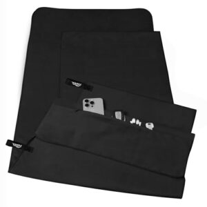 Pameil Fitness Handtuch 2er Set in praktischen Reißverschlusstaschen, kompakt und stylisch, ideal für Sport, Reisen und Strand.
