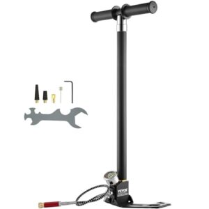 VEVOR PCP-Handpumpe für Hochdruckfüllung mit Öl-Wasser-Filter und Manometer, ideal für Luftgewehre, Tauchflaschen und Paintball-Reifen.